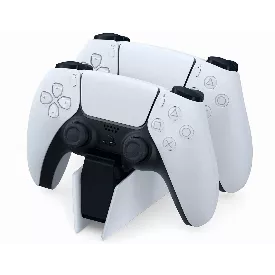 Зарядная станция DualSense Charging Station на два геймпада для PS5, белый/черный